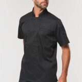 veste de cuisine écoresponsable et respirante manches courtes unisexe