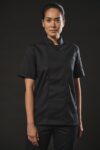 veste de cuisine écoresponsable et respirante manches courtes unisexe
