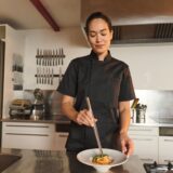 veste de cuisine écoresponsable et respirante manches courtes unisexe