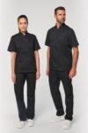 veste de cuisine écoresponsable et respirante manches courtes unisexe