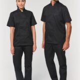veste de cuisine écoresponsable et respirante manches courtes unisexe