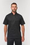 veste de cuisine écoresponsable et respirante manches courtes unisexe