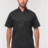 veste de cuisine écoresponsable et respirante manches courtes unisexe