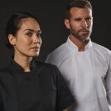 veste de cuisine écoresponsable et respirante manches courtes unisexe