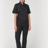 veste de cuisine écoresponsable et respirante manches courtes unisexe