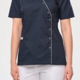 blouse polycoton avec boutons pression femme