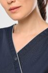 blouse polycoton avec boutons pression femme