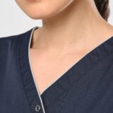 blouse polycoton avec boutons pression femme