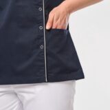 blouse polycoton avec boutons pression femme