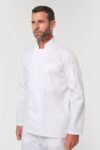 veste de cuisine écoresponsable et respirante manches longues unisexe