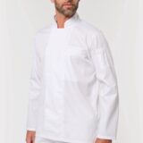 veste de cuisine écoresponsable et respirante manches longues unisexe