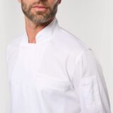 veste de cuisine écoresponsable et respirante manches longues unisexe