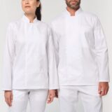 veste de cuisine écoresponsable et respirante manches longues unisexe
