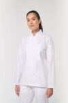 veste de cuisine écoresponsable et respirante manches longues unisexe