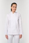 veste de cuisine écoresponsable et respirante manches longues unisexe