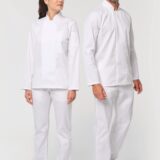 veste de cuisine écoresponsable et respirante manches longues unisexe
