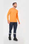 pantalon cargo unisexe avec bas élastiqué et bande réfléchissante