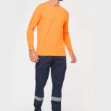 pantalon cargo unisexe avec bas élastiqué et bande réfléchissante