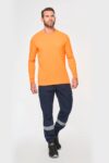 pantalon cargo unisexe avec bas élastiqué et bande réfléchissante