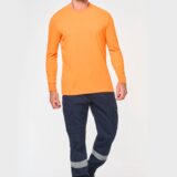 pantalon cargo unisexe avec bas élastiqué et bande réfléchissante