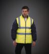 veste matelassée haute visibilité avec manches détachables