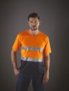 t shirt col v haute visibilité top cool