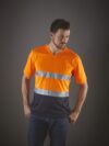 t shirt col v haute visibilité top cool