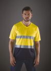 t shirt col v haute visibilité top cool