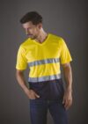 t shirt col v haute visibilité top cool
