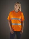 t shirt col v haute visibilité top cool