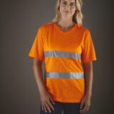 t shirt col v haute visibilité top cool