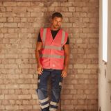 gilet haute visibilité à maille ajourée recyclée